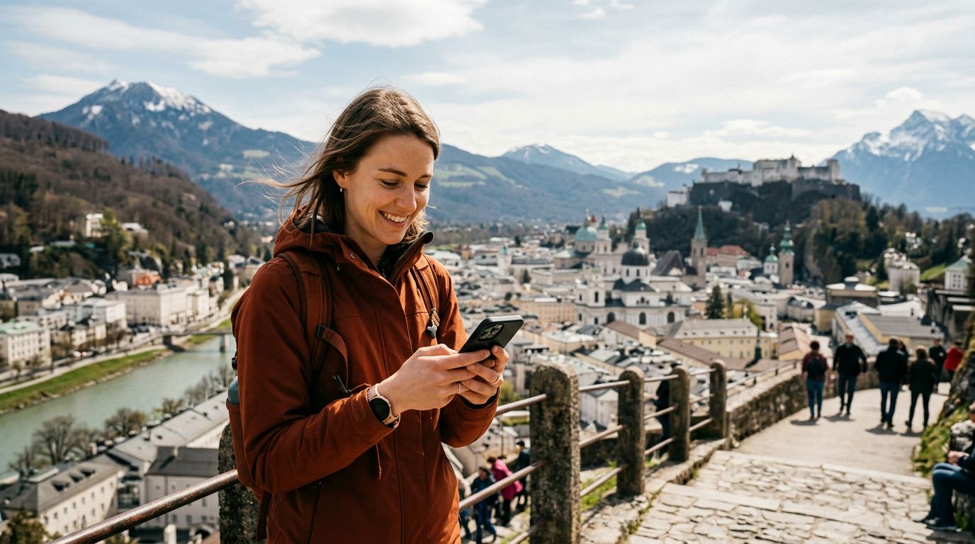 O melhor eSIM para viajar na Áustria: Mantenha-se ligado com a OneTapSIM
