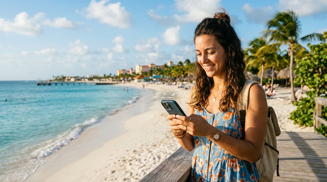 La mejor eSIM para viajar a Aruba: Mantente conectado con OneTapSIM