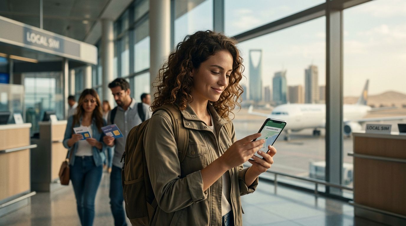 SIM aeroportuale vs eSIM in Arabia Saudita: La guida definitiva per il viaggiatore