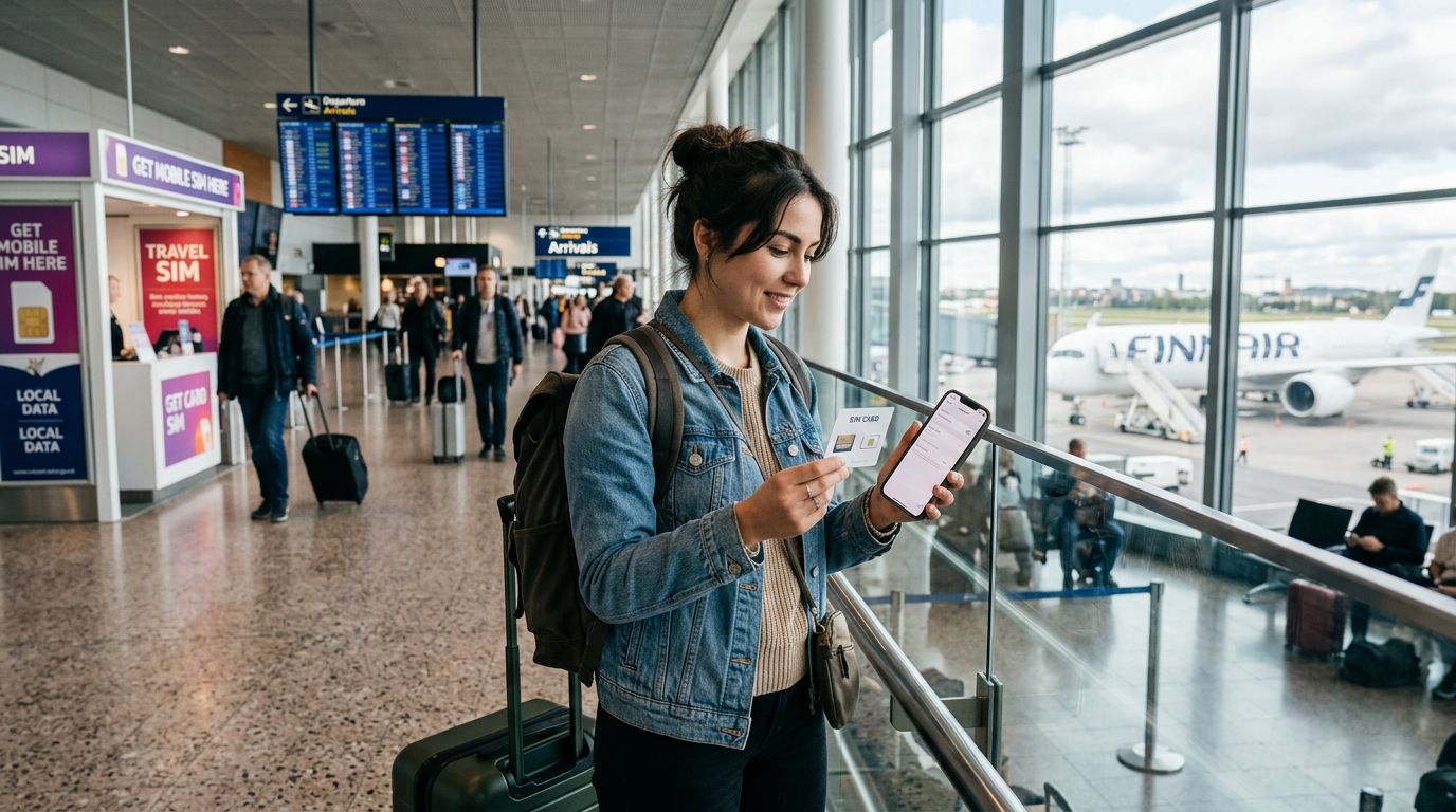 Carte SIM d'aéroport vs eSIM pour vos voyages : quelle est la meilleure option ?
