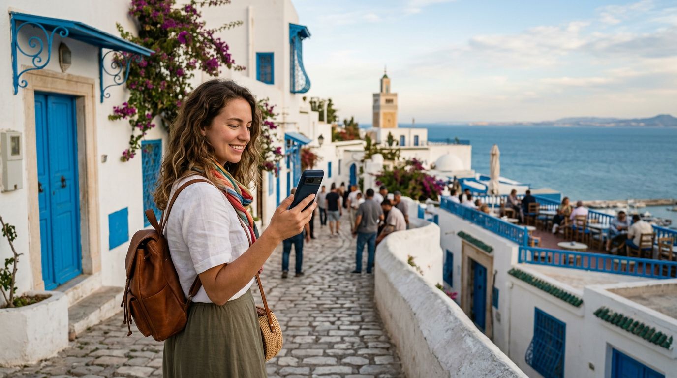 O melhor eSIM para viajar para a Tunísia: Mantenha-se ligado com a OneTapSIM