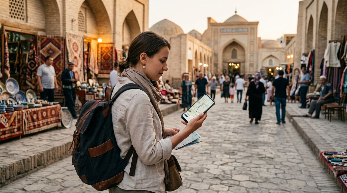 Unverzichtbare Reise-Apps für die Navigation durch Usbekistan mit OneTapSIM